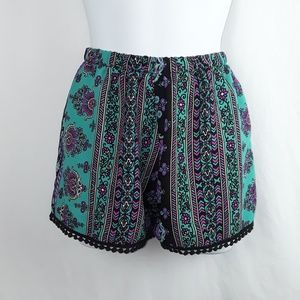 Aziz Boho Shorts with Mini Tassels Vintage